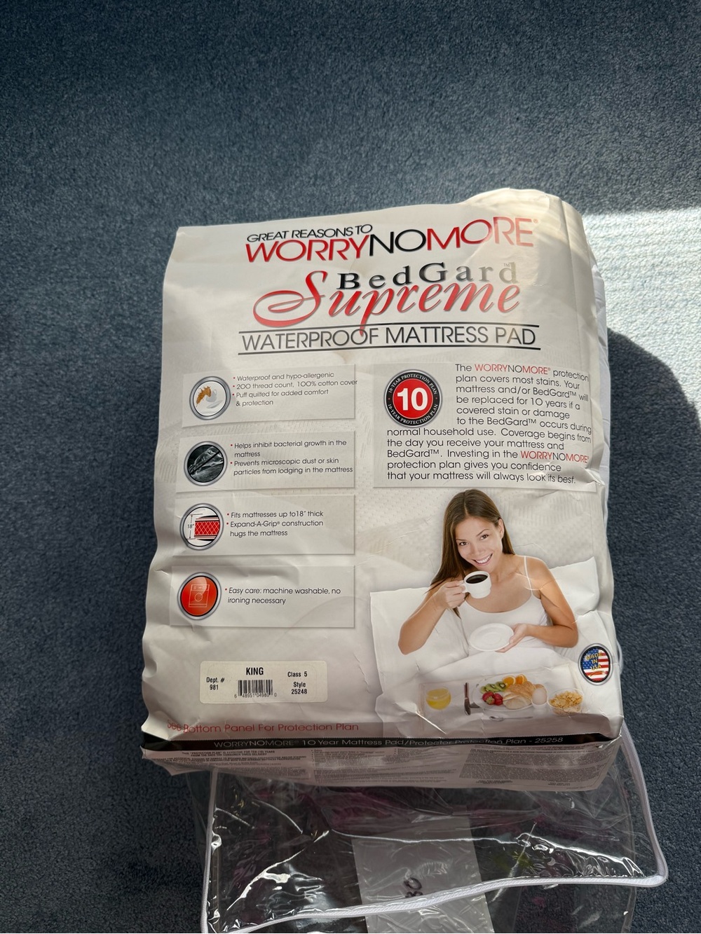 BedGard Supreme Waterproof Mattress Pad - White